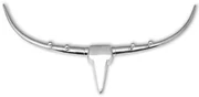 vidaXL Stierenkop muurdecoratie met kapstok aluminium zilver