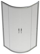 GO by Van Marcke Belo kwartronde hoekinstap met schuifdeuren 90x90x190cm 6mm easy clean glas profielen aluminium verchroomd regelbaar 865890mm S2030