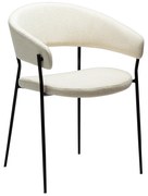 Dan-Form Reboot Eetkamerstoel Met Ronde Rug Boucle Simply Beige