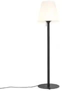 Moderne buiten vloerlamp zwart met witte kap IP44 - Big Virginia Modern E27 IP44 Buitenverlichting