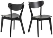 ROXY Zwart - HOUTEN STOEL VOOR WOONKAMER, EETKAMER, KEUKEN, RETRO