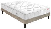 Ensemble matras met veren le Délicatesse + beddenbodem