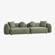 2-delige Modulaire Bank In Coco Chenille Chenille Sage Green - Sklum
