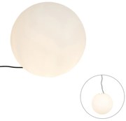 Moderne buitenlamp wit 45 cm IP44 - Nura Modern E27 IP44 Buitenverlichting bol / globe / rond