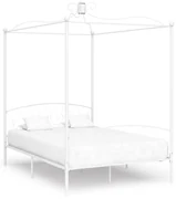 vidaXL Hemelbedframe metaal wit 140x200 cm