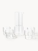 Handgeblazen karaf Gustave met waterglazen, set van 5