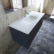 Zaro Valencia Solid Surface badmeubel 120cm mat antraciet 1 kraangat spoelbak midden