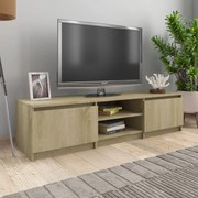 vidaXL Tv-meubel 140x40x35,5 cm bewerkt hout sonoma eikenkleurig