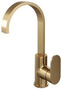 Brauer Gold - Edition Wastafelmengkraan opbouw - hoog - draaibaar - platte uitloop - model b - PVD - geborsteld goud 5-GG-003-S2