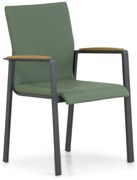 Tuinstoel stapelbaar Aluminium/textileen Groen Lifestyle Garden Furniture Brandon