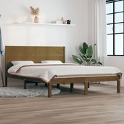 vidaXL Bedframe massief hout honingbruin 120x190 cm 4FT Small Double