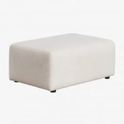 Puff 90x60 Cm In Borjan Lam Chenille White - Sklum