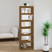 vidaXL Boekenkast/kamerscherm 60x30x199,5 cm grenenhout honingbruin