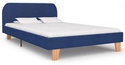 vidaXL Bedframe stof blauw 120x200 cm