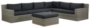 Hoek loungeset 6 personen Wicker Grijs Garden Collections Amico