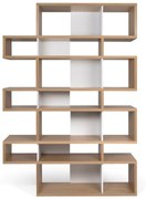 TemaHome London Hoge Design Boekenkast Eiken-wit - 156x34x220cm.