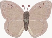 Handgeweven kindervloerkleed Baby Butterfly, wasbaar