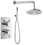 Crosswater MPRO Regendoucheset inbouw - 20cm hoofddouche - wandarm - staafhanddouche - chroom sw24481/SW451361/sw31358/sw385370/sw385437/