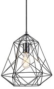 Industriële hanglamp zwart - Framework Basic Modern Minimalistisch E27 Draadlamp rond Binnenverlichting Lamp