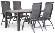 Tuinset 4 personen 155 cm Aluminium/Textileen /Aluminium/textileen Grijs Hartman Summerland/Young