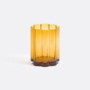 Amberkleurige glazen vaas H20 cm Helia