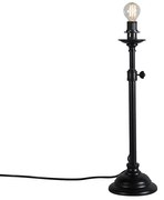 Klassieke tafellamp zwart verstelbaar zonder kap - Accia