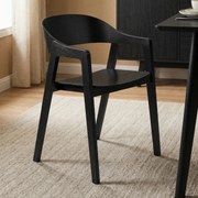 Dutchbone Westlake Stoel Van Gebogen Hout Zwart