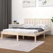 vidaXL Bedframe massief grenenhout 135x190 cm 4FT6 Double