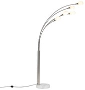 Design vloerlamp staal 5-lichts - Sixties Marmo Modern, Design E14 Binnenverlichting Lamp