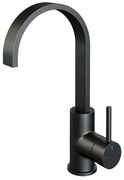 Brauer BlackEdition Wastafelmengkraan opbouw - hoog - draaibaar - platte uitloop - model a - mat zwart 5-S-003-S3