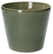 Bloempot, aardewerk, donkergroen,Ø 15,5 cm