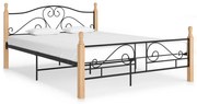 vidaXL Bedframe metaal zwart 160x200 cm