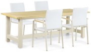 Tuinset 4 personen 200 cm Aluminium/textileen Taupe Lifestyle Garden Furniture Brandon/San