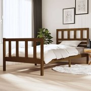 vidaXL Bedframe massief hout honingbruin 100x200 cm