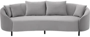 Goossens Bank Ragnar grijs, stof, 3-zits, modern design