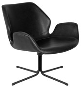 Zuiver Nikki Zwart Leren Design Fauteuil