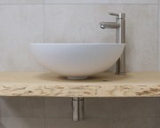 Saniclear New Stone wastafel set solid surface met RVS kraan compleet