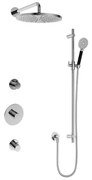 Hotbath Cobber IBS20 Regendoucheset inbouw - 35cm wandarm - 30cm ronde hoofddouche - 3 standen handdouche - glijstang - chroom IBS20CR157