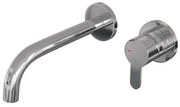 Brauer Chrome Edition Wastafelmengkraan inbouw - gebogen uitloop links - hendel plat smal - model D 1 - chroom 5-CE-004-B4-65