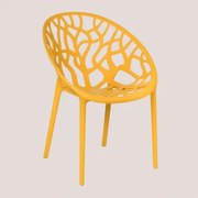 Stapelbare Eetkamerstoel In Polypropyleen Ores Mosterd - Sklum