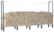 vidaXL Haardhoutrek 240x35x120 cm staal antraciet