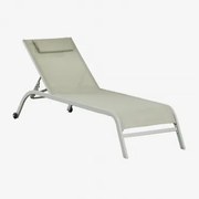 Verstelbare Ligstoel Met Kussen Therys Groen – Khaki - Sklum