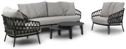 Stoel en Bank Loungeset 5 personen Aluminium/Rope Grijs 4 Seasons Outdoor Seasons