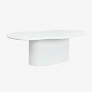 Ovale Eettafel 230x130 Cm In Beton Vaduz Wit - Sklum
