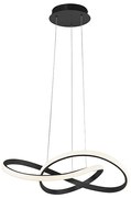 Hanglamp zwart 57 cm 3-staps dimbaar incl. LED - Viola Due Design Binnenverlichting Lamp