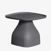 Vierkante Bijzettafel (48x48 Cm) Jubarri Grijs – Grafiet & ↑38 Cm - Sklum