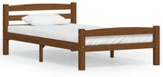 vidaXL Bedframe massief grenenhout honingbruin 100x200 cm