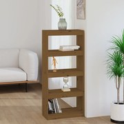 vidaXL Boekenkast/kamerscherm 60x30x135,5 cm grenenhout honingbruin