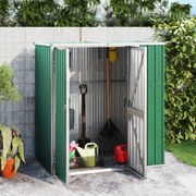 vidaXL Tuinschuur 161x89x161 cm gegalvaniseerd staal groen