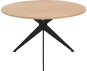 Goossens Excellent Salontafel Ferris rond, hout eiken blank, elegant chic, 60 x 37 x 60 cm